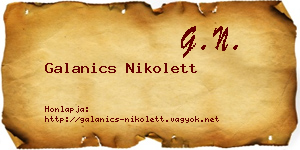 Galanics Nikolett névjegykártya
