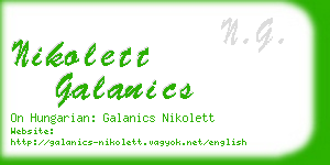 nikolett galanics business card